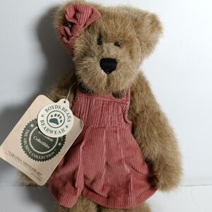 Boyds Bear Virginia Thistlebeary mauve dress
